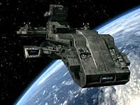 The Prometheus in orbit above Earth